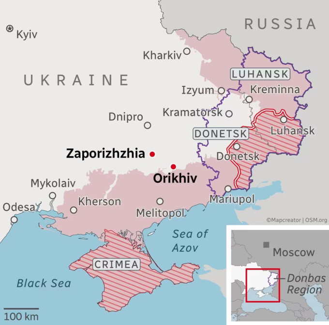 Ông Leonkov cho rằng: Toàn bộ hành lang đất liền lãnh thổ Nga đến Crimea, con đường đi qua Mariupol, Melitopol, Berdyansk; thì với hỏa lực của tên lửa HIMARS và đạn pháo dẫn đường Excalibur, cũng như đưa các nhóm phá hoại và trinh sát, sẽ làm khó khăn cho Nga.