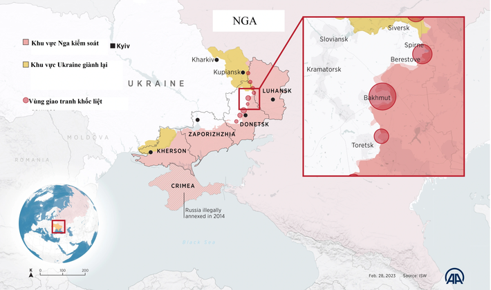 Sau khi tuyên bố kết thúc chiến dịch hè thu, Ukraine tuyên bố chuyển vào thế phòng ngự, nhưng tình hình hiện tại đang có vẻ bất lợi cho Kiev, khi chiến quả trong cuộc phản công mùa hè tại Bakhmut đã bị quân Nga chiếm lại.