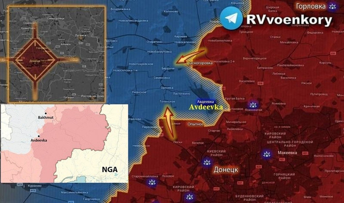 ISW viết: “Việc quân đội Nga tuyên bố, đã khống chế tất cả các tuyến tiếp tế bằng hỏa lực cho các lực lượng Ukraine trong thành phố Avdeevka là quá sớm. Để làm được điều này, Nga cần phải hoàn thành việc bao vây thành phố ở phía tây, nơi vẫn thuộc quyền kiểm soát của Ukraine.