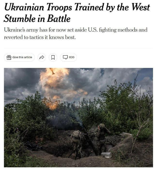 Theo tờ News York Times, mặc dù quân đội Ukraine vẫn được truyền thông phương Tây ca ngợi là “đang tiến bộ” và có những “bước tiến lớn” trên chiến trường. Tuy nhiên quân đội Ukraine rõ ràng đã từ bỏ các chiến thuật được sử dụng khi bắt đầu phản công, đặc biệt là cách vượt qua các bãi mìn.
