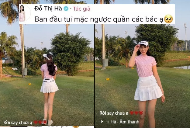 Sau khi chỉnh lại trang phục và chia sẻ ảnh lên trang cá nhân, chân dài Thanh Hóa không ngại thừa nhận việc mình đã... mặc ngược váy.