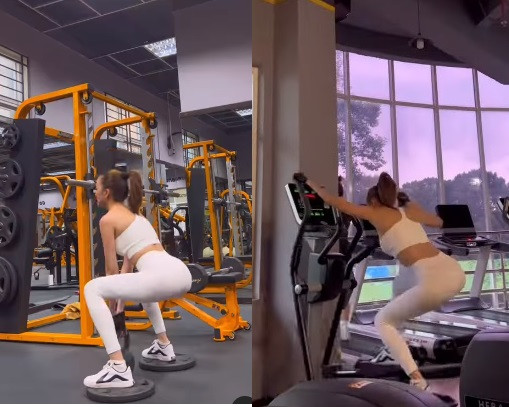 Ngoài thừa hưởng "gen trội cả nhà đều đẹp" từ bố mẹ, chị gái Thiều Bảo Trâm còn trải qua quá trình tập luyện và ăn uống khoa học để có được đường cong sexy như hiện tại.