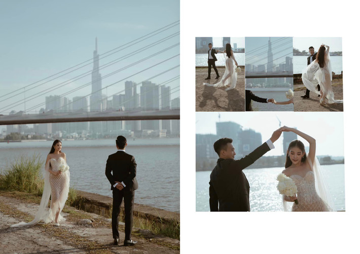 Vẻ đẹp của cô dâu hớp hồn chú rể.