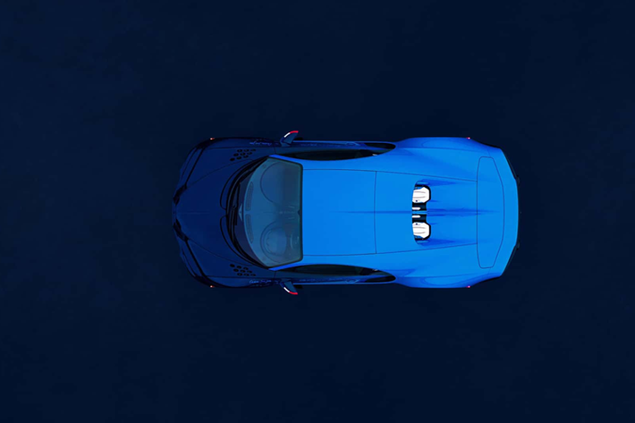 Bugatti cũng viết ra tên gọi Château Saint Jean và Cape Canaveral như một minh chứng cho việc một số khách hàng đã tận hưởng tốc độ tối đa của Chiron. Để nhấn mạnh sự giới hạn của xe, con số “500” đã được vẽ ở mặt dưới cánh sau cũng như trên phần ốp bánh xe.