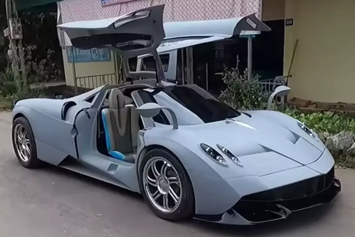 Ngoài ra là cửa gió điều hòa như hình dạng tuabin, tuy nhiên, chi tiết chúng tôi chú ý nhiều nhất chính là nút mở khóa nắp capô, hãng siêu xe Pagani đã làm điểm nhấn này chính là 1 dây khóa bằng da, và Nhết TV cũng thực hiện giống vậy.