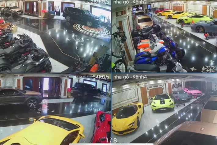 Ngoài ra còn có Ferrari 488 Pista Spider màu đỏ, Aston Martin V8 Vantage màu Lime Essence, Porsche 911 Turbo S màu xám, Morgan Plux Six màu cam cánh gián, 2 chiếc xe Bentley là Mulsanne và Bentayga màu xám-nâu, Lexus LX600 màu đen...
