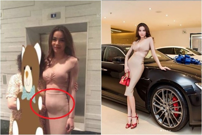 Hồ Ngọc Hà đăng tải một tấm hình nuột nà, khoe dáng bên chiếc xe mới tậu khác xa so với hình ảnh mà cô nàng được tag trên facebook. Ảnh: eva.