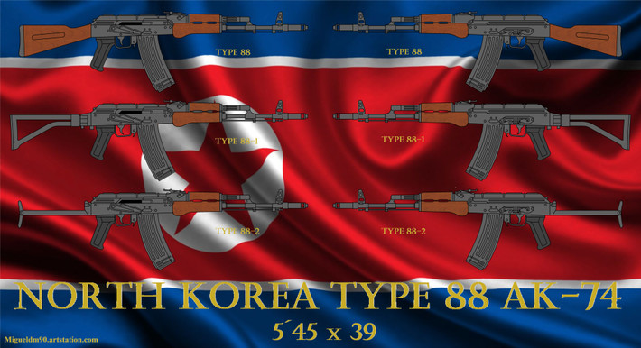 Như một bài viết trên tờ The National Interest của Mỹ cho biết, ngay cả khẩu súng trường tiến công Type 88 mới nhất của Triều Tiên cũng được sao chép rõ ràng theo khẩu AK-74 của Liên Xô.