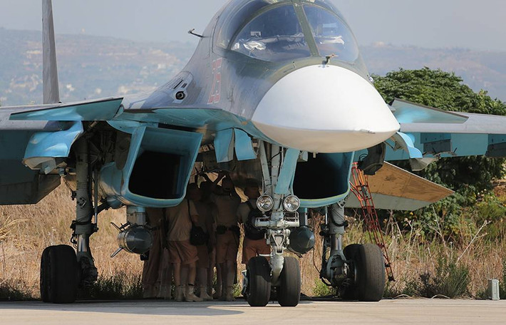 Su-24 dần được thay thế bởi Su-34 Fullback hiện đại hơn, về cơ bản là phiên bản chuyên tiến công mặt đất, được phát triển từ mẫu máy bay chiến đấu Su-27 Flanker. Ban đầu có từ 6-8 chiếc được triển khai, con số đã tăng lên 12 vào cuối năm 2017.