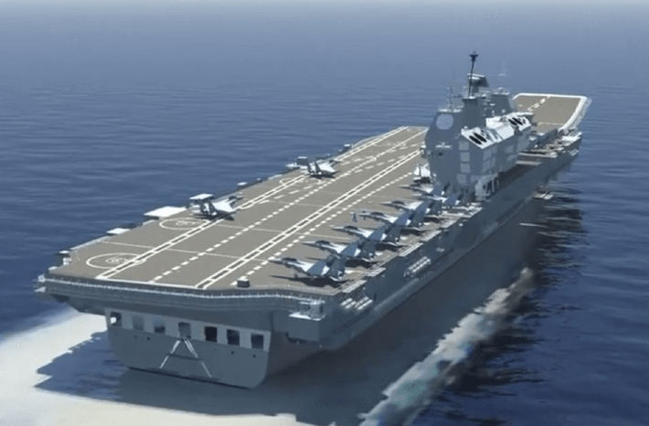 Lượng giãn nước của INS Vikrant sẽ vượt quá 40.000 tấn, và dự kiến sẽ được trang bị máy bay chiến đấu MiG-29K và một loạt máy bay trực thăng, bao gồm Ka-31 để cảnh báo sớm trên không, MH-60R cho tác chiến chống tàu ngầm và các nhiệm vụ chung như như tìm kiếm và cứu hộ; trực thăng Polaris làm nhiệm vụ vận tải.