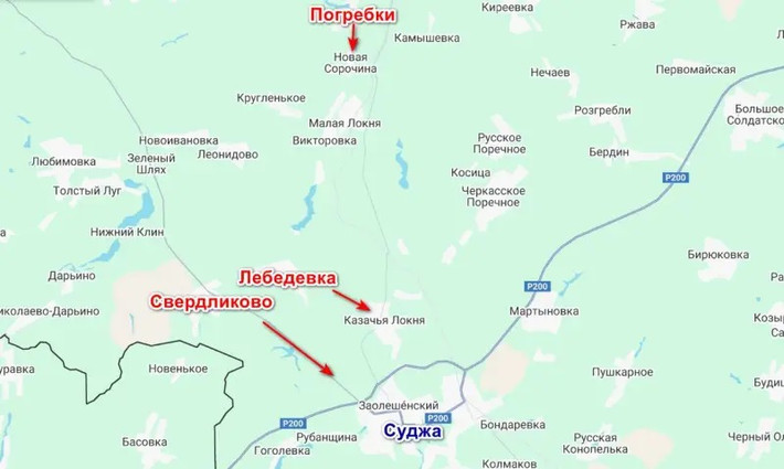 Trong khi đó tại khu vực “cực bắc” của khu vực Kursk do Ukraine kiểm soát, “Cụm quân phía Bắc” RFAF đã tái chiếm được làng Pogrebki; cuộc chiến giành khu làng này kéo dài trong nhiều tháng, gây thiệt hại lớn cho phía quân đội Ukraine. Các đoạn phim về lá cờ Nga trên trường học, đã được các kênh truyền hình Nga và Ukraine công bố.