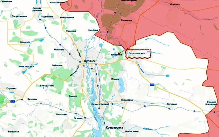 Gần đây, RFAF đã tăng cường tấn công ở phía nam và phía bắc Kupyansk, đặc biệt là cuộc tấn công dữ dội từ hướng phía bắc. RFAF đã thiết lập một số vị trí đầu cầu ở bờ tây sông Oskol, buộc Bộ Tổng tham mưu AFU phải rút quân từ mặt trận Kursk về để hỗ trợ.