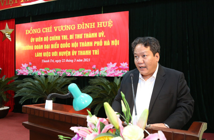 Chủ tịch UBND huyện Thanh Trì - ông Nguyễn Tiến Cường.