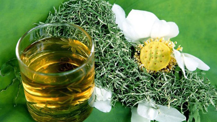 Chỉ cần lấy lá sen rửa sạch, thái nhỏ sau đó phơi khô hoặc để lá tươi đun lấy nước uống hàng ngày thay trà. Ảnh: youtube.com.