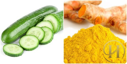 3. Bột nghệ và dưa leo: Trộn nước ép 3 trái dưa leo với 2 muỗng tinh bột nghệ và một vài giọt nước cốt chanh thành hỗn hợp sánh mịn.Xoa lên vùng da cần tẩy lông, đợi 20 phút cho rụng lông rồi dùng nước sạch rửa chân. Ảnh: drhaile.vn.