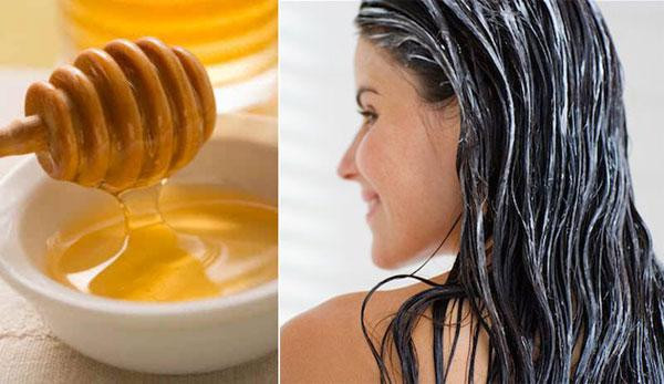 2. Mặt nạ mật ong dưỡng tóc: Bạn chỉ cần cho khoảng 2 thìa mật ong kết hợp cùng với 1 thìa dầu dừa, dầu olive và 1 thìa giấm táo thành hỗn hợp đặc đều và thoa lên tóc ẩm. Loại mặt nạ chăm sóc tóc này sẽ giúp tóc bóng đẹp, mượt mà và sạch gàu, cung cấp độ ẩm cần thiết kích thích mọc tóc rất tốt đấy. Ảnh: lamdepsuckhoe.com.