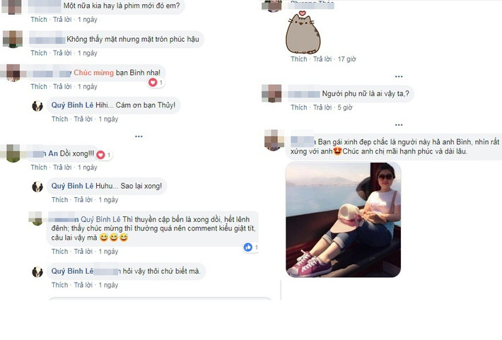 Dù chưa công khai ảnh cận mặt và danh tính bạn gái nhưng Quý Bình từng chia sẻ cô không hoạt động nghệ thuật. Tuy vậy, fan đang tỏ ra khá tò mò và tích cực "truy tìm" danh tính vợ sắp cưới giấu mặt của nam diễn viên.