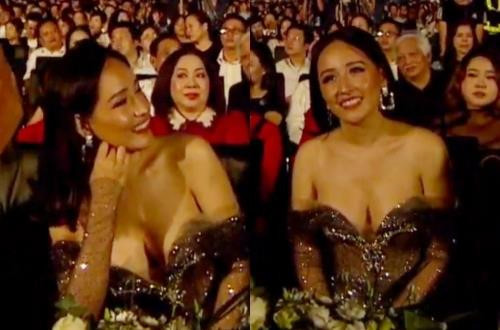 Tối 3/8 vừa qua, khán đài chung kết Hoa hậu Thế giới Việt Nam 2019 đã bị Hoa hậu Mai Phương Thúy - thành viên ban giám khảo chiếm trọn spotlight vì pha ăn mặc hớ hênh của người đẹp.