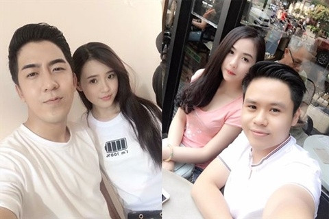 Chàng trai lạ mặt mà Midu gọi là "đệ" này (trái) cũng từng bị đồn đoán là người yêu mới của cô nàng. Tuy nhiên, nhiều người cho rằng đây chỉ là cách người đẹp trêu tức Phan Thành. Bởi trước đó, vị hôn phu cũ của Midu từng đăng ảnh chụp chung cùng một hot girl xinh đẹp và chú thích rằng đó là em gái nuôi của mình.