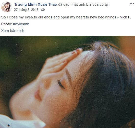 Đây được xem là lần đầu tiên Primmy Trương lên tiếng về chuyện tình cảm sau tin đồn rạn nứt. Trước đó vào đầu năm 2019, những dòng trạng thái úp mở của hot girl 9X cùng việc cô xóa sạch ảnh chụp chung với bạn trai khiến Primmy Trương - Phan Thành vướng tin đồn chia tay.