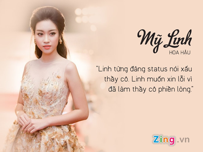 Trước sự chỉ trích vì những bồng bột tuổi 13, mỹ nhân họ Đỗ chia sẻ cô cảm thấy hối hận và rất muốn gửi lời xin lỗi vì đã lỡ làm các thầy cô phiền lòng. Ảnh: Zing.