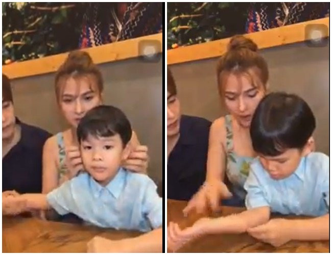 Sự việc Kin Nguyễn bị tố bạo hành con riêng của Thu Thủy xuất phát từ đoạn video được cắt từ phần livestream của 3 người. Trong đó, khi Kin Nguyễn kéo tay bé Henry xuống dưới bàn để con khỏi hiếu động, cậu bé 4 tuổi liên tục nhăn mặt kêu đau. Nhiều khán giả cho rằng Kin Nguyễn đã có hành động ngược đãi như bóp và cấu tay bé Henry.