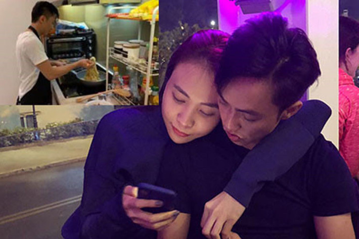 Vì Đàm Thu Trang, Cường Đô la cũng không ngại vào bếp nấu ăn, tự tay làm quà sinh nhật cho cô.