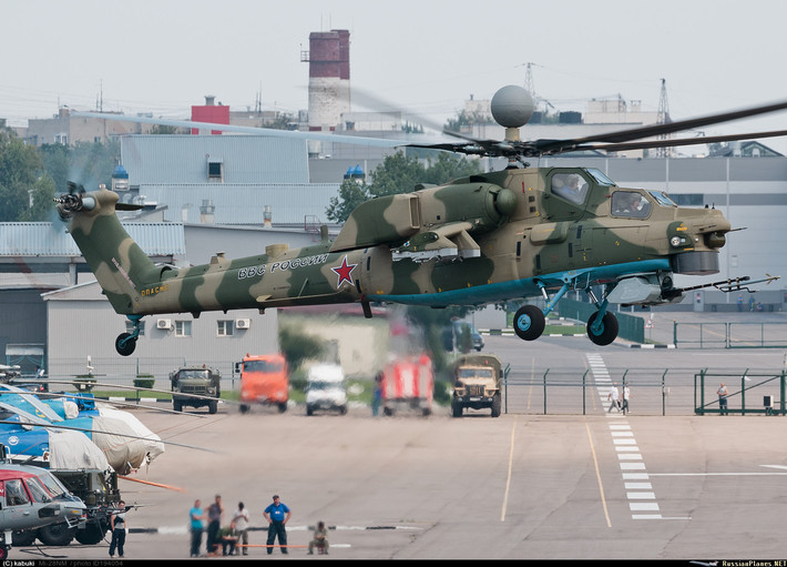 Tất cả các tính năng mới trên Mi-28NM xem ra sẽ được Nga thử nghiệm ở mặt trận Syria tới đây với nhiệm vụ số 1 là “tiêu diệt tới tên khung bổ cuối cùng”. Kết quả của các trận chiến sẽ là tiền để để Nga hoàn thiện hoàn chỉnh Mi-28NM. Nguồn ảnh: Russian Planes