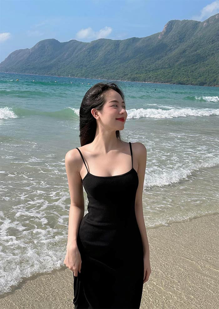 Body đẹp nên chỉ cần mặc trang phục giản dị như thế này, Thanh Thủy vẫn rất bắt mắt. (Ảnh: FB Huỳnh Thị Thanh Thủy)