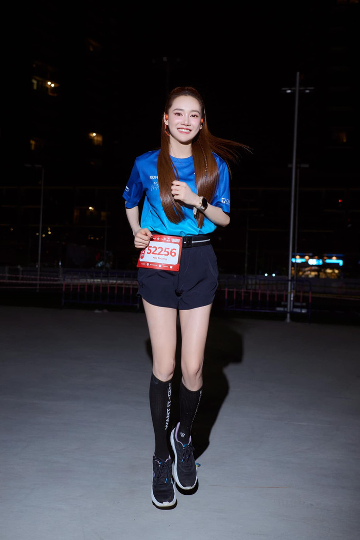Nữ diễn viên Nhã Phương về thứ ba ở cự ly 5 km khi tham gia giải chạy Thu Duc City Run. Ảnh: FB Trần Thị Nhã Phương