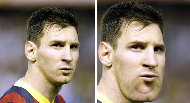 Cằm của Lionel Messi chảy xệ nếu ngôi sao Barca không kiểm soát chế độ ăn uống.