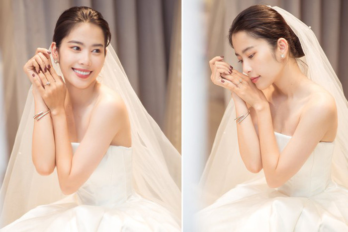 Đăng tải hình ảnh mặc váy cưới trên trang cá nhân, Nam Em khiến người hâm mộ “dậy sóng” bởi visual đỉnh cao.