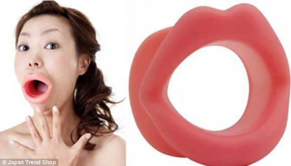 Dụng cụ căng môi và giảm nếp nhăn miệng là một thiết kế độc đáo của người Nhật.