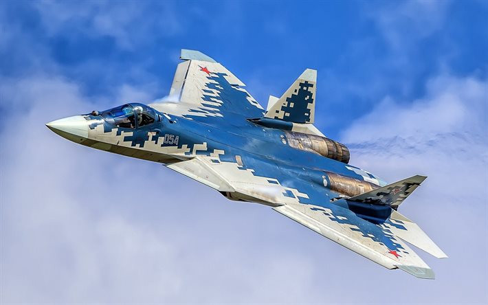 Su-57 được trang bị thiết bị điện tử hàng không tiên tiến, hệ thống radar và vũ khí trong thân máy bay. Su-57 có khả năng tiêu diệt các mục tiêu trên bộ, trên không và trên biển. Thậm chí Su-57 cũng được trang bị tên lửa siêu thanh và đã được thử nghiệm thành công trong chiến đấu ở Syria.