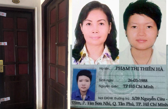 Người phụ nữ xưng tên Thanh đứng ra làm việc với ông Vương (chủ cũ của ngôi nhà) về vấn đề thuê chính là Phạm Thị Thiên Hà, 31 tuổi, một trong bốn đối tượng đã bị tạm giữ. Nhiều khả năng Hà đã dùng giấy tờ giả. Cùng bị bắt với Hà là Trịnh Thị Hồng Hoa (66 tuổi) mẹ ruột của Hà. Mẹ con Hà - Hoa cũng các đối tượng trong nhóm thuê nhà đang theo một tôn giáo lạ.