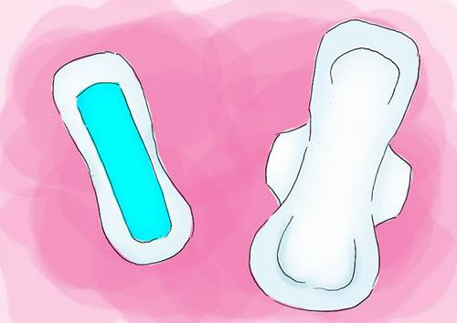 Dùng 2 miếng băng vệ sinh. Bạn có thể dùng kết hợp 2 miếng băng vệ sinh thông thường, giúp chống tràn dịch ở phía sau.