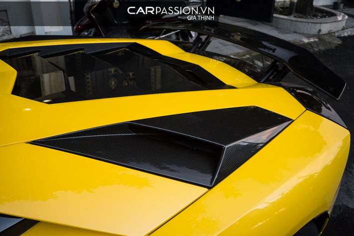 Một điểm đáng chú ý trên hệ thống ống xả của chiếc Aventador S này đó là xe đã được thay mới với hệ thống ống xả mang thương hiệu Ryft đến từ Mỹ, hệ thống ống xả đua này áp dụng vật liệu titan siêu nhẹ để chế tạo và chỉ có 18 bộ được sản xuất trên toàn thế giới. Giá bán của mỗi bộ là 8.000 Đô-la Mỹ (chưa bao gồm phí vận chuyển).