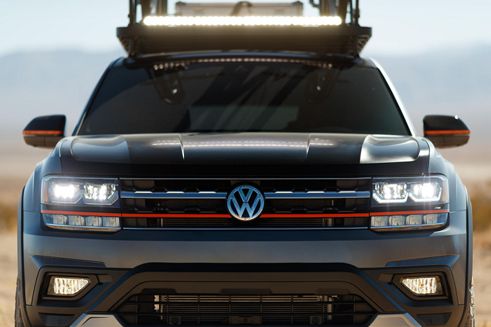 Volkswagen Atlas Basecamp Concept sử dụng động cơ 3,6 lít VR6, sản sinh công suất cực đại 276 mã lực, đi cùng hộp số ly hợp kép 7 cấp.