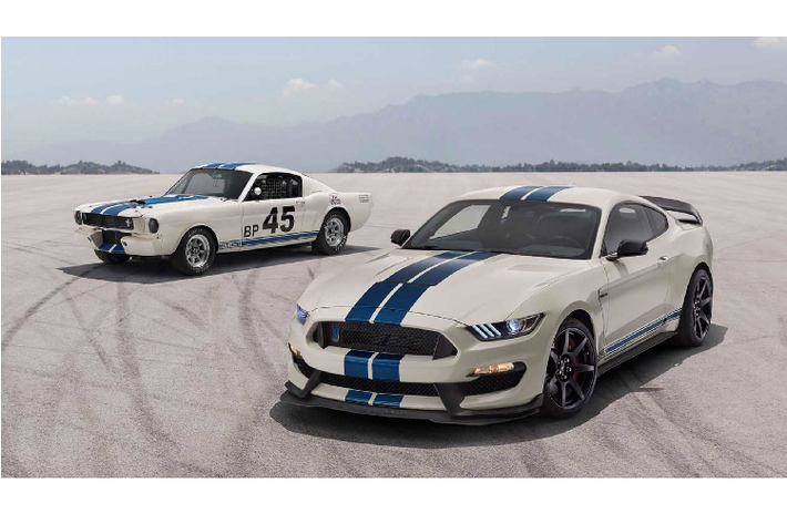 Nhằm tôn vinh mẫu xe Ford Shelby Mustang GT350 fastback 1969, hai mẫu Shelby Mustang GT350/ GT350R 2020 mới sở hữu ngoại thất mang màu sơn trắng “Wimbledon White” cổ điển với sọc xanh “Guardsman Blue” kéo dài từ đầu xe ra phía sau giống hệt như chiếc GT350 1969 thuộc thế hệ thứ 1 (1965 – 1970) do Shelby chế tạo.