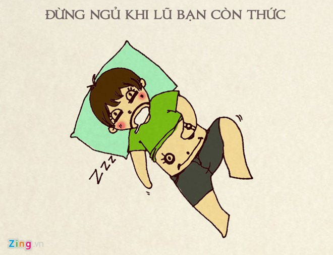 Với sinh viên ở ký túc xá, lúc đi ngủ, họ cũng cần phải cảnh giác, để tránh không bị bạn bè chọc phá.