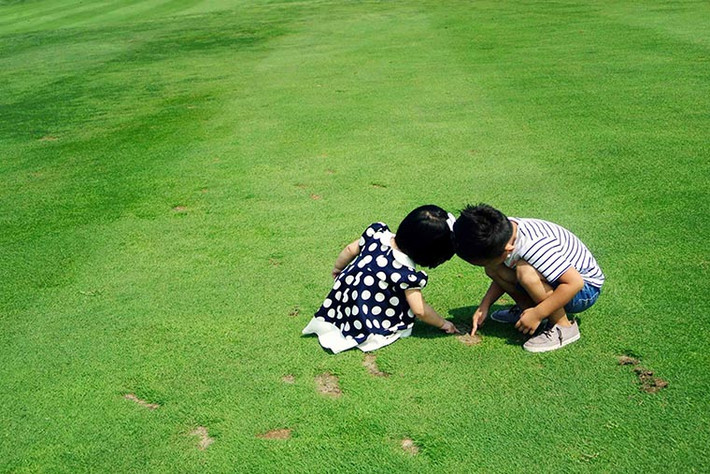 Cậu con trai đầu lòng vui đùa cùng em gái.