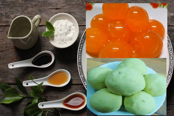 Nguyên liệu làm nhân bánh trung thu cho người bị tiểu đường gồm có: 1 lòng đỏ trứng, 15g bột mì rây mịn, 100g đường, 20g bột ngô, 50g nước cốt dừa đặc, 20g bột sắn, 75g sữa tươi, 500g nhân hạt sen lá dứa, 15g bơ, 8 lòng đỏ trứng muối, Một ít màu thực phẩm màu vàng hoặc có thể dùng chanh leo làm nước cốt để tạo màu vàng.