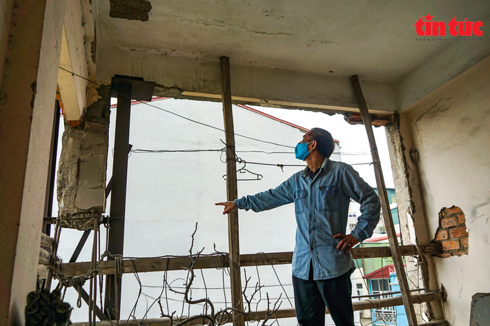 Khu tập thể Thành Công (quận Đống Đa, Hà Nội) cũng trong tình trạng xuống cấp nghiêm trọng.