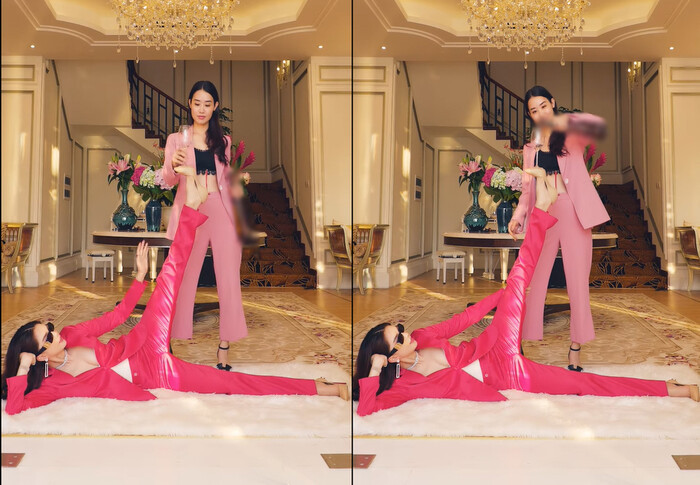 Sở hữu các trang mạng xã hội như TikTok, Instagram... với lượng fan khủng, thế nên những video "đu trend, sống ảo" của Ngọc Trinh thu về khá nhiều lượt xem. Mới đây, "nữ hoàng nội y" tiếp tục gây sốt với đoạn clip thực hiện thử thách "xoạc chân nâng ly rượu".
