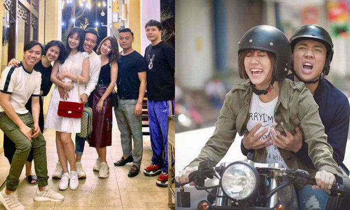 Cảnh ôm táo bạo của Mạnh Trường trong Hương vị tình thân được cho là chưa "địch" nổi màn Trấn Thành dùng tay ôm trọn vòng 1 của Hari Won trong một dự án phim. Nam danh hài không ít lần bị soi "bàn tay hư" trên cơ thể bà xã.