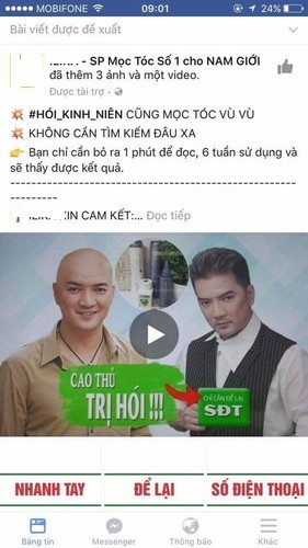 Đàm Vĩnh Hưng bị photoshop hình ảnh cá nhân để quảng cáo thuốc trị hói đầu. Ngay khi phát hiện hình ảnh của mình bị lợi dụng quảng cáo, nam ca sĩ yêu cầu nhãn hàng này phải gỡ bỏ hình ảnh và kêu gọi tẩy chay nhãn hàng thuốc trị hói, cùng với đó là báo cáo vi phạm để "đánh sập" trang Facebook của thương hiệu này.
