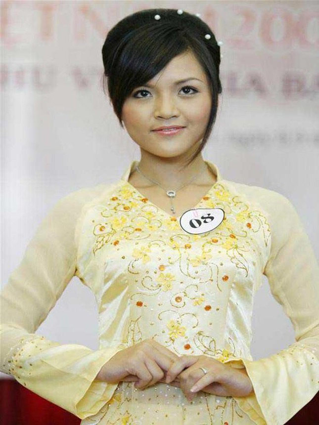 Năm 2008, Thu Quỳnh tham dự cuộc thi Hoa hậu Việt Nam. (Ảnh: Tiền Phong)