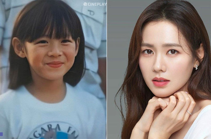 Bức ảnh thơ ấu của Son Ye Jin là minh chứng rằng cô không hề phẫu thuật thẩm mỹ và đẹp từ nhỏ. (Ảnh: Allkpop)