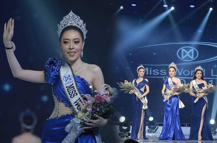 Hoa hậu Thế giới Lào 2021 Phongsavanh Souphavady vừa đăng quang được 3 ngày đã phải trả lại vương miện vì scandal khai gian tuổi. (Ảnh: Angelopedia)