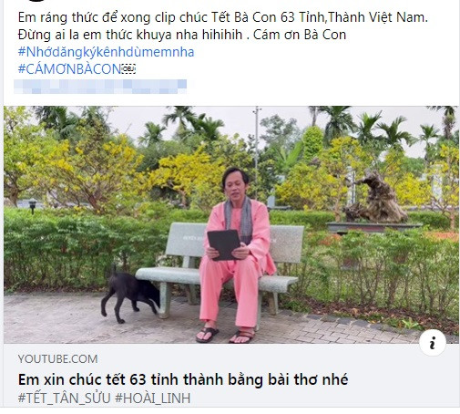 Dù mới tham gia chưa lâu nhưng kênh Youtube của Hoài Linh đã vượt mốc 1 triệu sub - một con số khiến nhiều đồng nghiệp cũng phải ao ước.